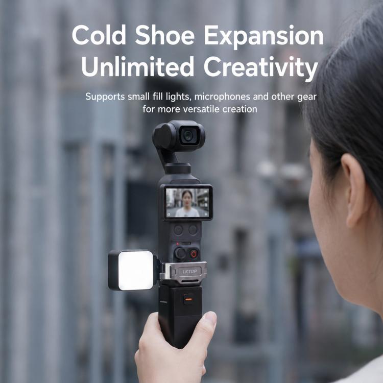 Per DJI Osmo Pocket 4 / 3 Telaio di espansione a sgancio rapido LKTOP Gabbia in alluminio con slitta a caldo e Arca Swiss, AC-012