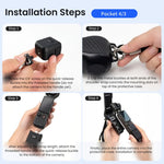 Tracolla retrattile aMagisn per fotocamera, ideale per DJI Osmo Pocket 4/3 e Insta360 Luna Ultra.