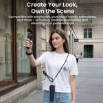 Tracolla retrattile aMagisn per fotocamera, ideale per DJI Osmo Pocket 4/3 e Insta360 Luna Ultra.