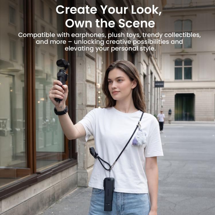 Tracolla retrattile aMagisn per fotocamera, ideale per DJI Osmo Pocket 4/3 e Insta360 Luna Ultra.