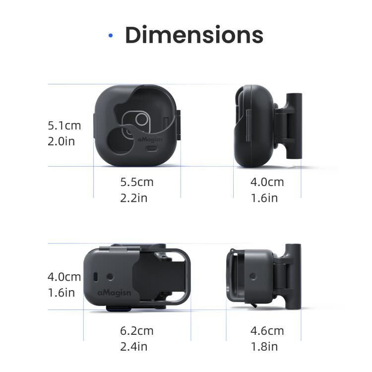 Supporto magnetico a clip aMagisn per cappelli, girevole a 360°, per visiera di cappello, tracolla di zaino, supporto POV per vlog., For Insta360 GO Ultra, For DJI Osmo Nano