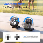 Supporto magnetico a clip aMagisn per cappelli, girevole a 360°, per visiera di cappello, tracolla di zaino, supporto POV per vlog., For Insta360 GO Ultra, For DJI Osmo Nano