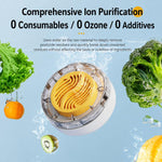 Lavatrice per frutta e verdura, purificatore d'aria con base di ricarica wireless.