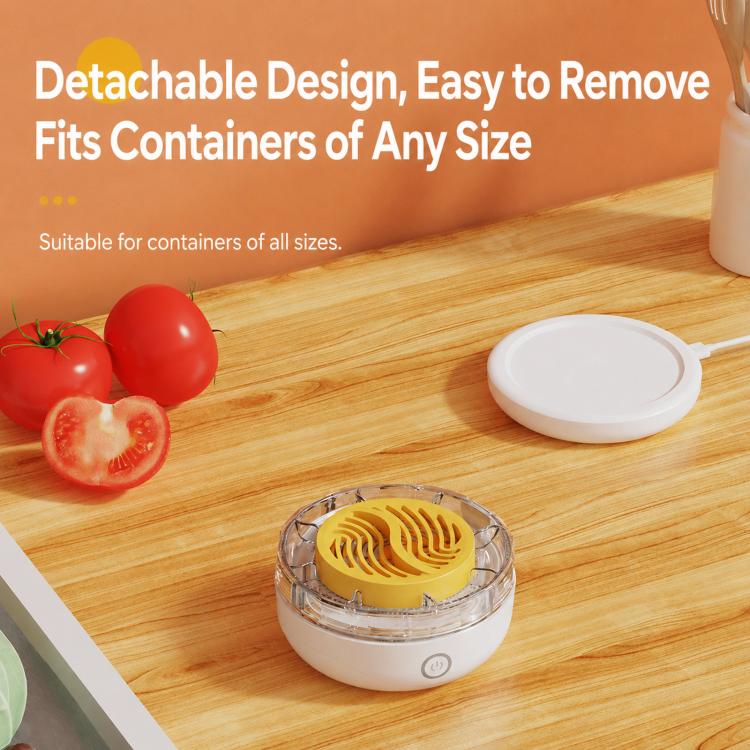 Lavatrice per frutta e verdura, purificatore d'aria con base di ricarica wireless.