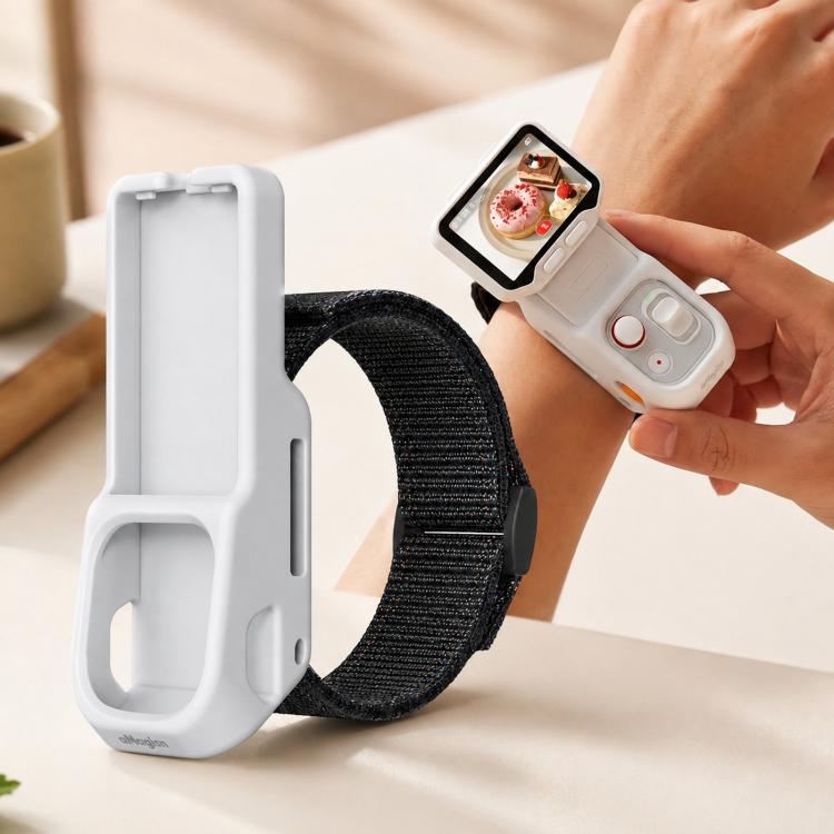 Per monitor Insta360 Luna Ultra con schermo rimovibile, custodia in silicone aMagisn con cinturino regolabile.