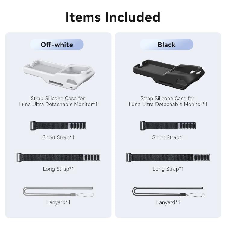 Per monitor Insta360 Luna Ultra con schermo rimovibile, custodia in silicone aMagisn con cinturino regolabile.