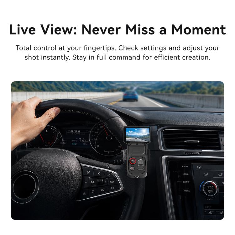 Per monitor Insta360 Luna Ultra con schermo rimovibile, custodia in silicone aMagisn con cinturino regolabile.