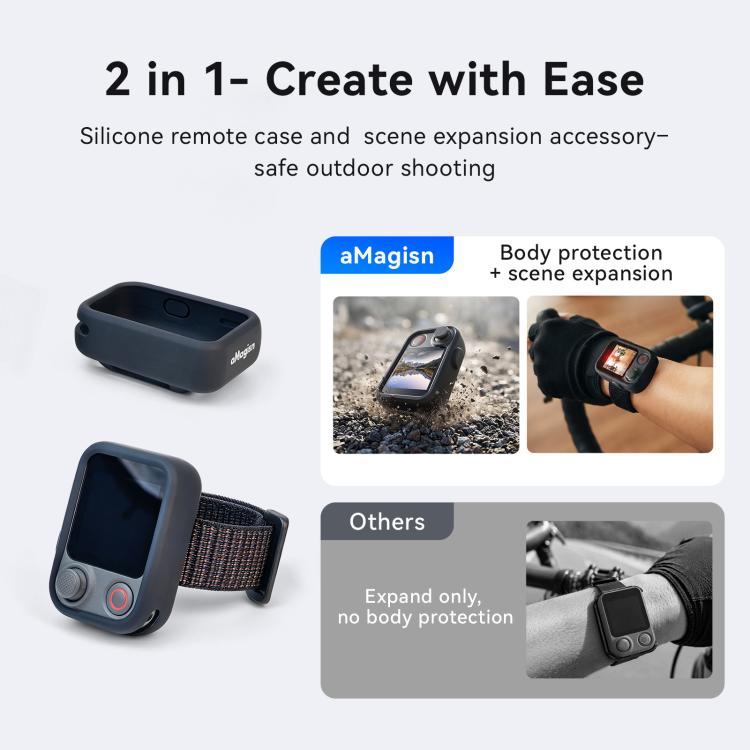 Custodia in silicone per DJI Osmo FrameTap aMaginsn, telecomando, monitor, cinturino regolabile, copertura, aMagisn