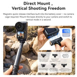 Per DJI Osmo Action 6 aMaginsn Vertical Shoot Coperchio batteria magnetico a sgancio rapido Sportello batteria in metallo