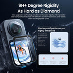 Pellicola protettiva in vetro temperato aMagins per Insta360 X6, HD trasparente, antigraffio., 1 Set, 2 Sets
