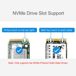 WAVESHARE For Raspberry Pi 5 PCIe To M.2 Adapter With PoE Function Supports NVMe Protocol M.2 Solid State Drive, With Connector Pins, No Connector Pins