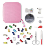 Kit da cucito da viaggio 79 in 1 con custodia con cerniera, set portatile per riparazioni di cucito a mano per principianti., 79 In 1