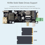Adattatore multifunzione da PCIE a M.2 per Raspberry Pi con uscita 4K e alimentazione PoE integrata., 35344