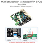 Adattatore multifunzione da PCIE a M.2 per Raspberry Pi con uscita 4K e alimentazione PoE integrata., 35344