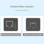 Convertitore fibra-Ethernet SFP Gigabit con negoziazione automatica WAVESHARE, chip controller RTL8213B, With PoE, No PoE