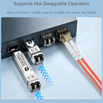 Ricetrasmettitore ottico SFP Gigabit WAVESHARE con connettore LC, supporta la funzionalità hot-swappable e la modalità plug-and-play., Multimode, Single-mode