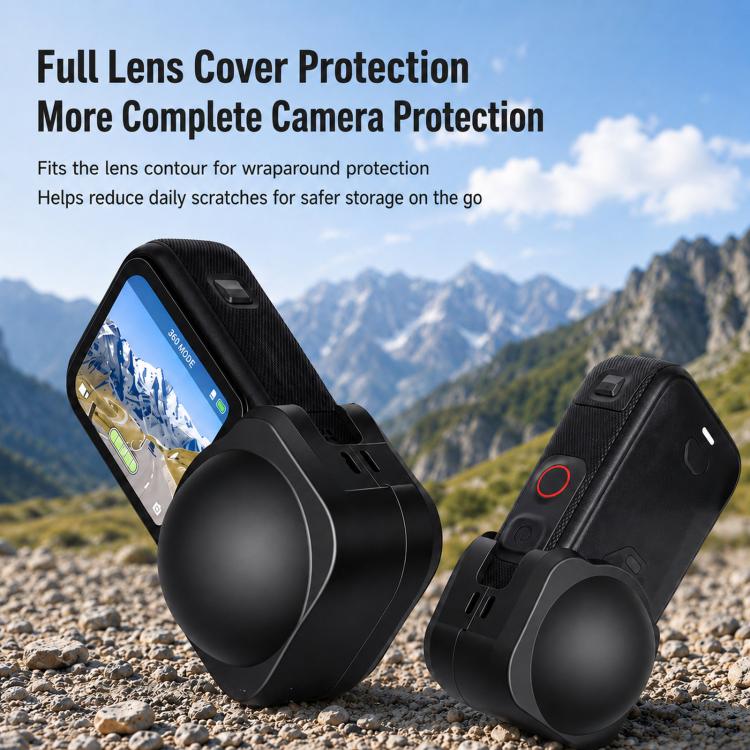 Tappo in silicone antigraffio per obiettivo Insta360 X6, copertura morbida per obiettivo della fotocamera.