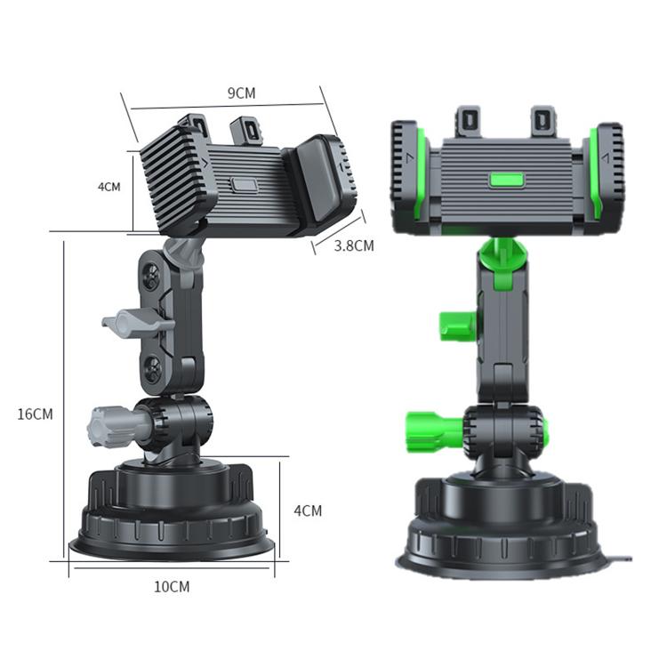 Supporto per auto con ventosa per telefono, navigatore e telecamera.