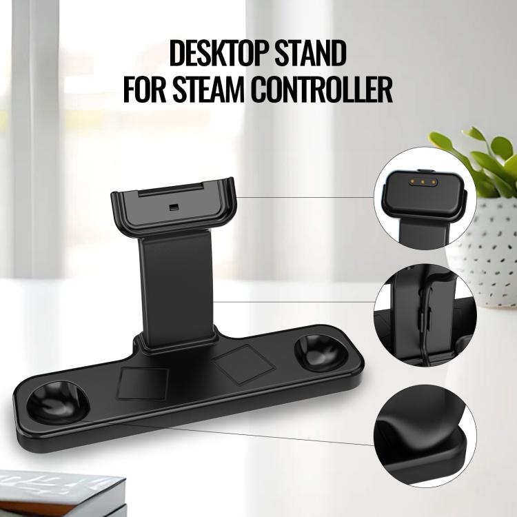 Per Steam Controller 2 / 1 JYS Stazione di ricarica e visualizzazione magnetica con supporto da tavolo, Desktop Stand