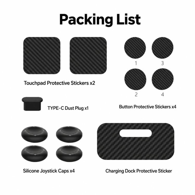 Kit di accessori di protezione PGTECH 12 in 1 per Steam Controller 2, 12-in-1 Protective Kit