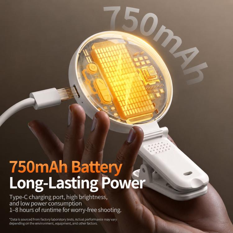 M81 Luce tascabile ricaricabile con clip per cellulare, ideale per video, vlog e selfie., Three Color Temperatures, Three Color Temperatures+Full RGB Color