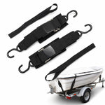 Kit di cinghie di fissaggio per specchio di poppa di imbarcazioni, portata 1200 libbre, cinghie per rimorchio marino a sgancio rapido, resistenti., Without Lock S Hook, With Lock S Hook