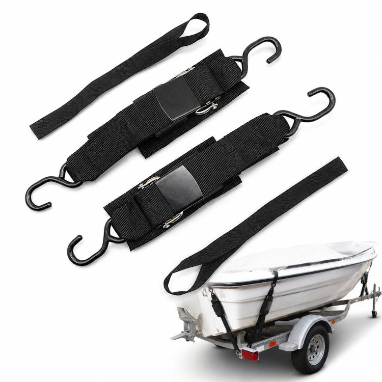 Kit di cinghie di fissaggio per specchio di poppa di imbarcazioni, portata 1200 libbre, cinghie per rimorchio marino a sgancio rapido, resistenti., Without Lock S Hook, With Lock S Hook