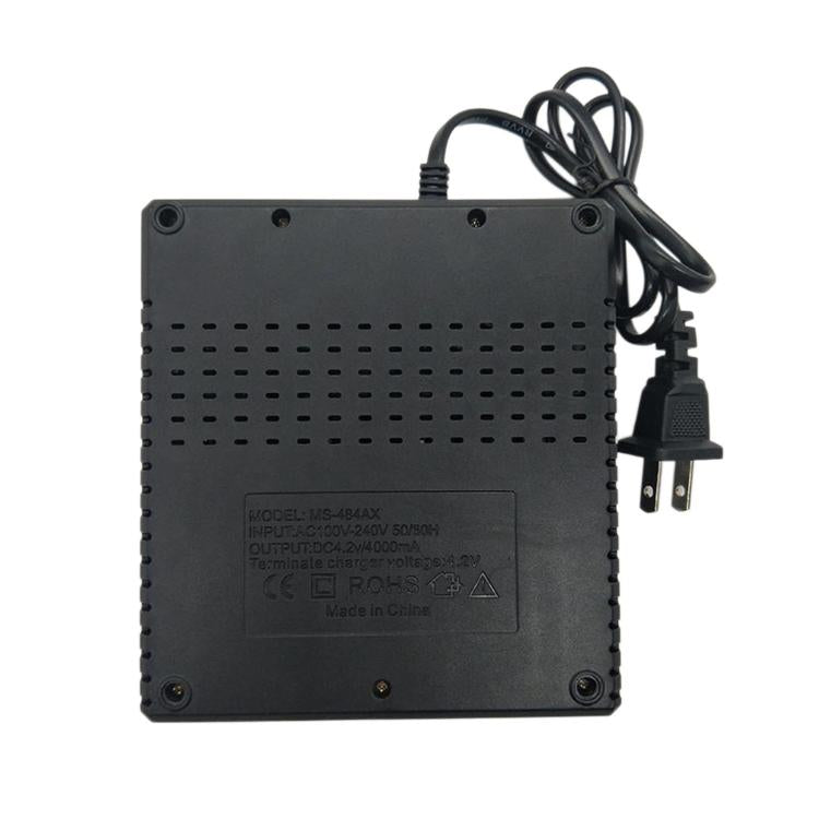 Caricabatterie universale a 4 slot per batterie al litio con indicatore del livello di carica, US Plug, EU Plug