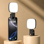 M-01 Clip ricaricabile per telefono, tre temperature di colore, luce di riempimento, mini luce video LED portatile