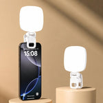 M-01 Clip ricaricabile per telefono, tre temperature di colore, luce di riempimento, mini luce video LED portatile