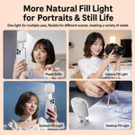 M-01 Clip ricaricabile per telefono, tre temperature di colore, luce di riempimento, mini luce video LED portatile