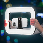 Luce ad anello ricaricabile per gabbia per fotocamera, rig video portatile per smartphone, 4400mAh, 6600mAh, 8000mAh