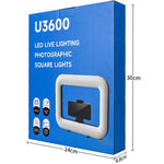 Luce ad anello ricaricabile per gabbia per fotocamera, rig video portatile per smartphone, 4400mAh, 6600mAh, 8000mAh