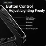 Luce ad anello ricaricabile per gabbia per fotocamera, rig video portatile per smartphone, 4400mAh, 6600mAh, 8000mAh