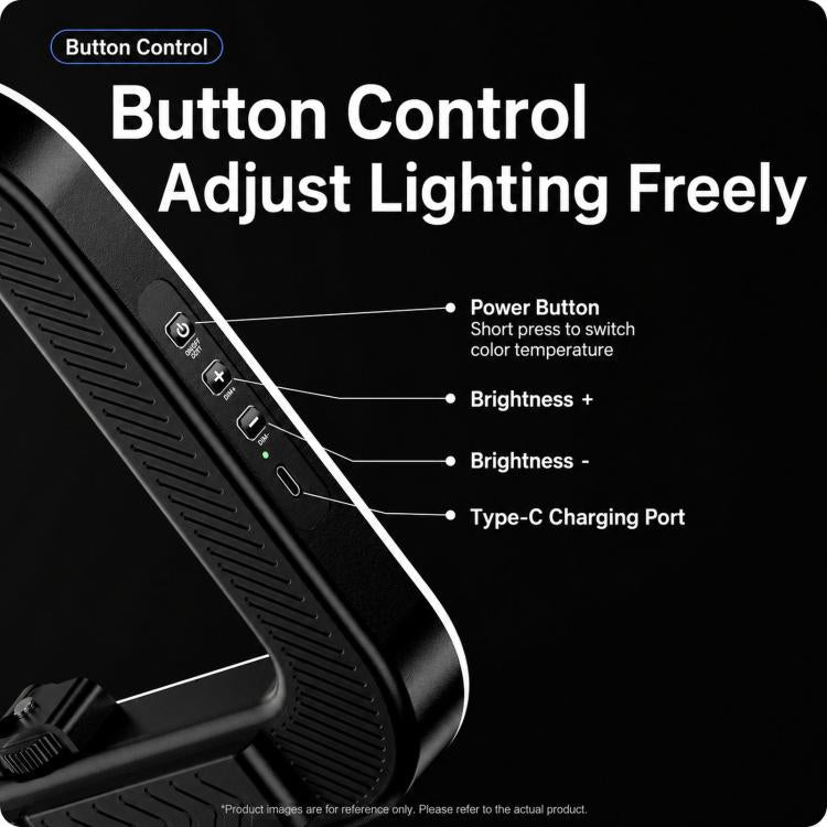 Luce ad anello ricaricabile per gabbia per fotocamera, rig video portatile per smartphone, 4400mAh, 6600mAh, 8000mAh