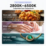 Luce ad anello ricaricabile per gabbia per fotocamera, rig video portatile per smartphone, 4400mAh, 6600mAh, 8000mAh