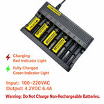 Caricabatterie intelligente a 10 slot da 4,2 V 6 A per batterie al litio 18650 / 16340, US Plug, EU Plug