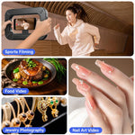 Anello luminoso ricaricabile per selfie e riprese video con smartphone, ZGRL01 Three-Color Temperature