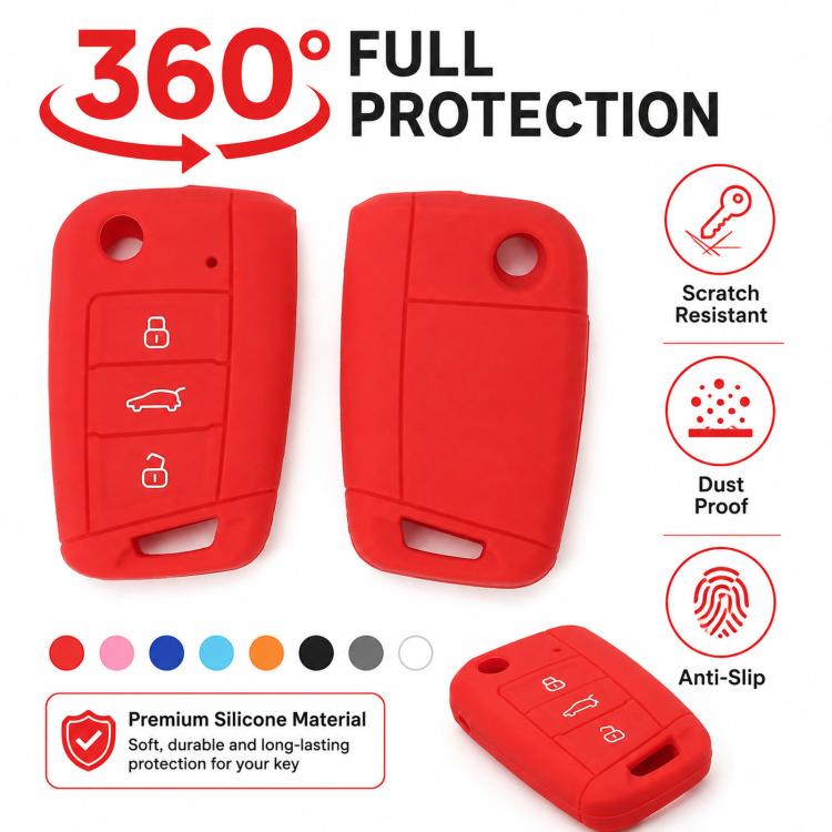 Cover chiave in silicone per Volkswagen Golf 7 / Teramont X / Bora / Lavida Plus / T-Cross / Sagitar