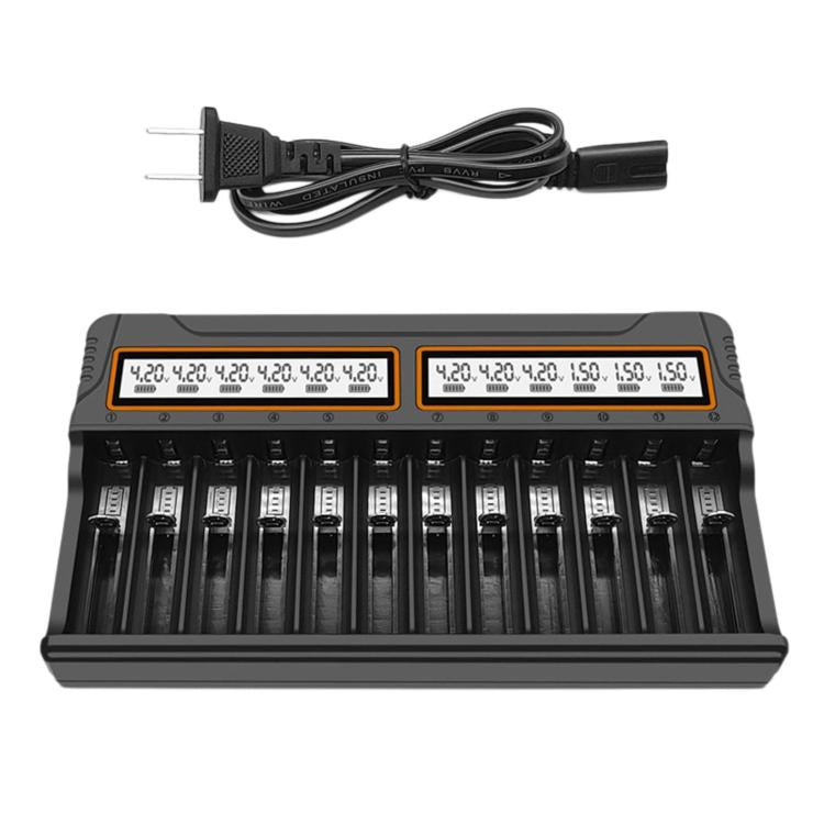 Caricabatterie per batterie al litio con schermo LCD multifunzione intelligente, US Plug, EU Plug