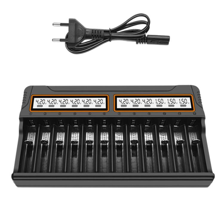 Caricabatterie per batterie al litio con schermo LCD multifunzione intelligente, US Plug, EU Plug