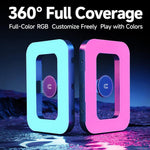Luce video magnetica per smartphone, ricaricabile, portatile., ZGRL-01 RGB