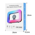 Luce video magnetica per smartphone, ricaricabile, portatile., ZGRL-01 RGB