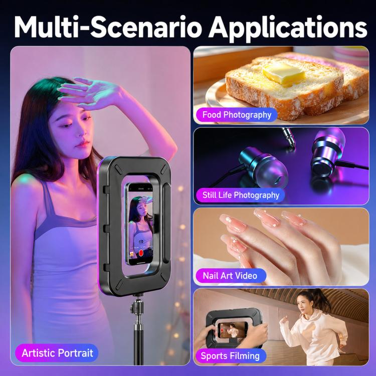 Luce video magnetica per smartphone, ricaricabile, portatile., ZGRL-01 RGB