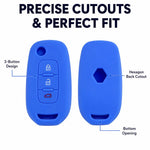 Cover pieghevole in silicone a 3 pulsanti per chiave Renault Koleos / Espace / Kadjar
