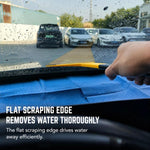 Tergivetro Qili con manico lungo e rivestimento in gomma idrorepellente per la pellicola oscurante dei finestrini dell'auto.