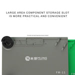 Tappetino da saldatura in silicone resistente al calore MIJING, antistatico, per riparazioni elettroniche., 79x30cm Green, 45x28cm Green, 45x28cm Gray