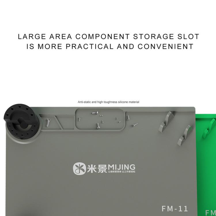 Tappetino da saldatura in silicone resistente al calore MIJING, antistatico, per riparazioni elettroniche., 79x30cm Green, 45x28cm Green, 45x28cm Gray