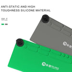 Tappetino da saldatura in silicone resistente al calore MIJING, antistatico, per riparazioni elettroniche., 79x30cm Green, 45x28cm Green, 45x28cm Gray