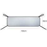 Grondaie per parabrezza auto, protezione antipioggia, copertura antipolvere per foglie e escrementi di uccelli., Front Aluminum Tint, Front Polyester Taffeta